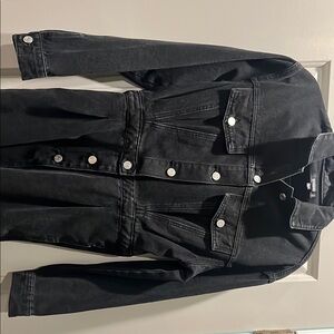 Black Denim Jumpsuit